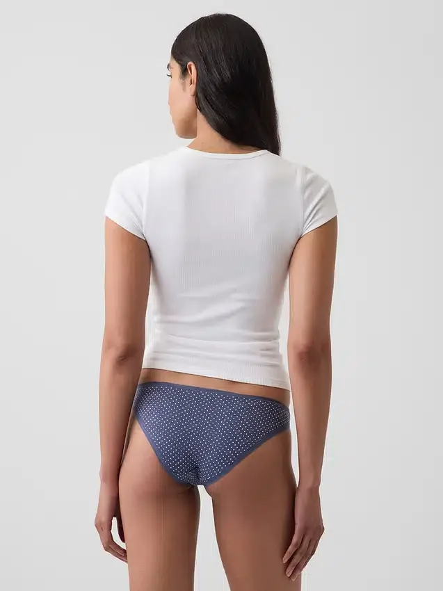 Tanga cheeky de algodón orgánico elástico súper suave