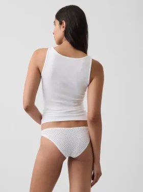 Tanga cheeky de algodón orgánico elástico súper suave