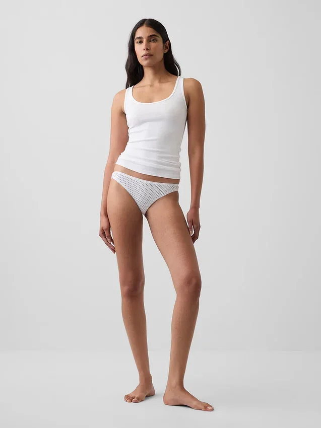 Tanga cheeky de algodón orgánico elástico súper suave