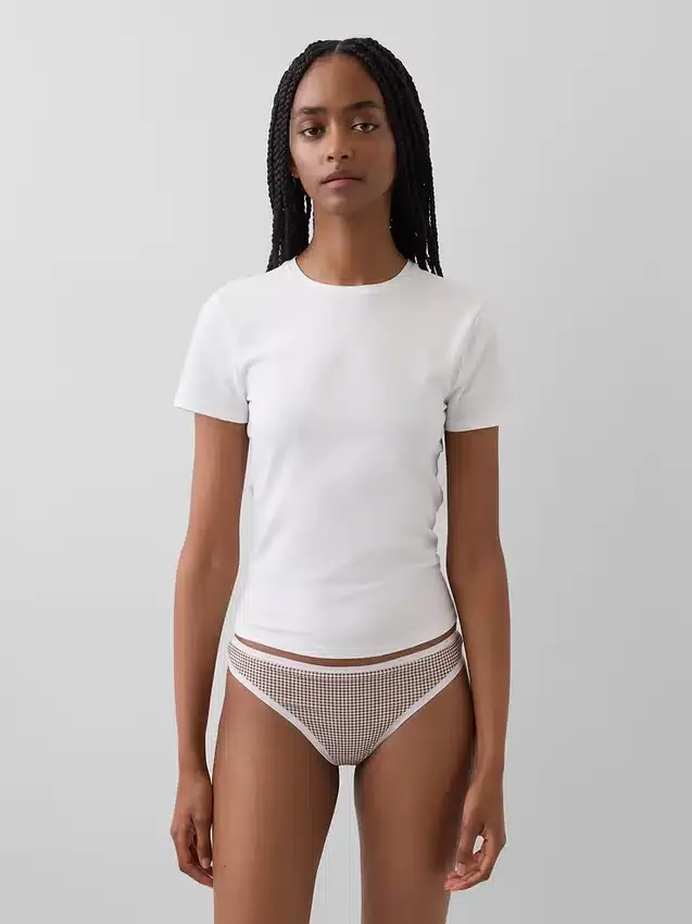 Tanga de algodón orgánico elástico