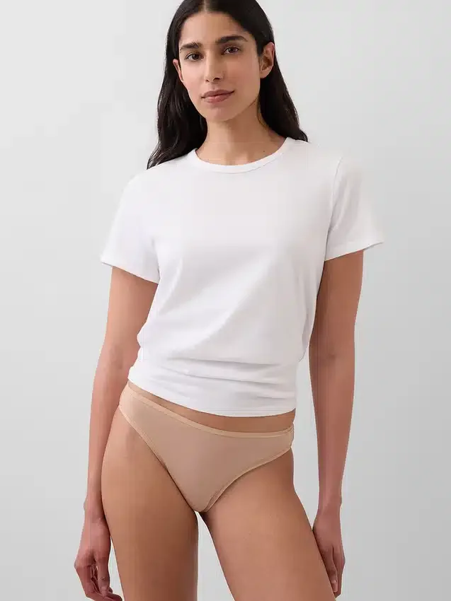 Tanga de algodón orgánico elástico