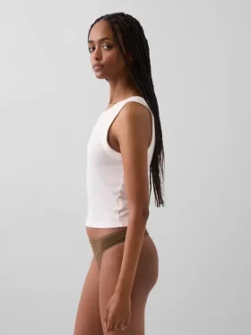 Tanga de algodón orgánico elástico