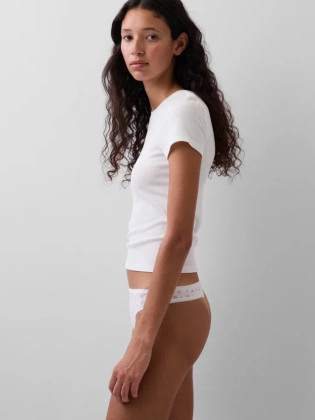 Tanga de algodón orgánico elástico