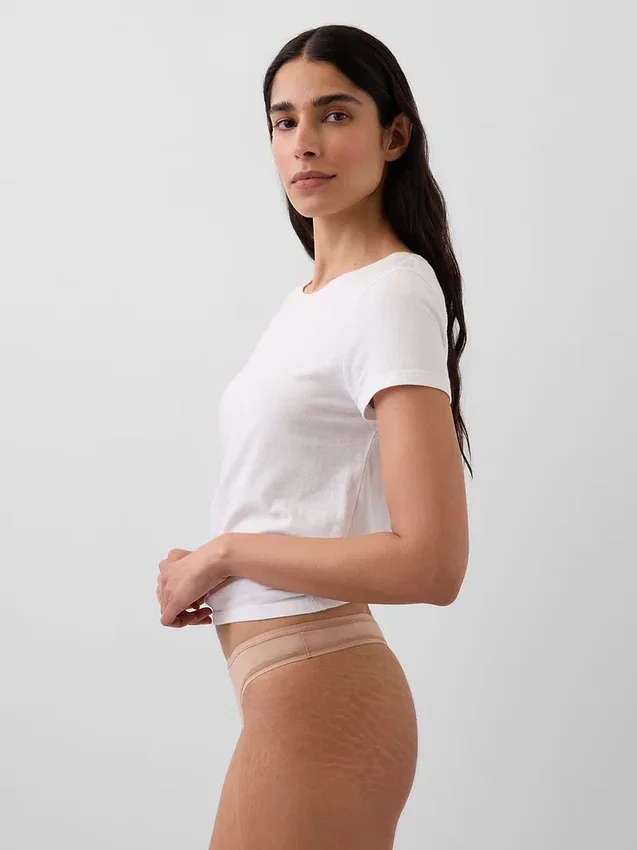 Tanga de algodón orgánico elástico