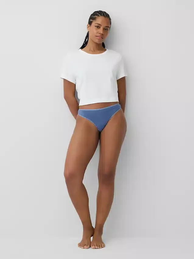 Tanga de algodón orgánico elástico