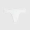 Tanga de algodón orgánico elástico con ribete de encaje