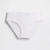 Tanga de algodón orgánico elástico con ribete de encaje