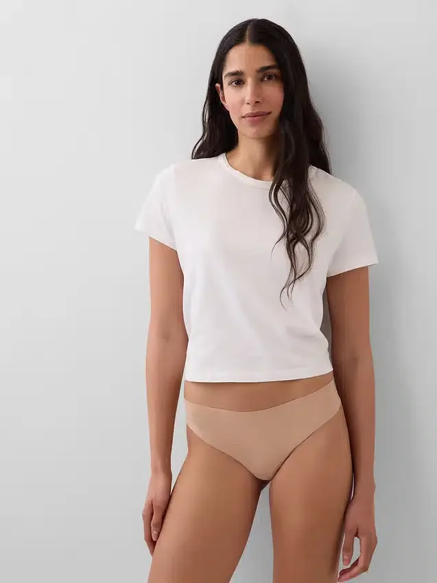 Tanga invisible de algodón orgánico elástico