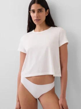 Tanga invisible de algodón orgánico elástico