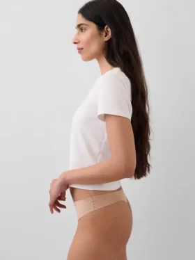 Tanga invisible de algodón orgánico elástico