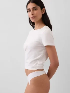 Tanga invisible de algodón orgánico elástico