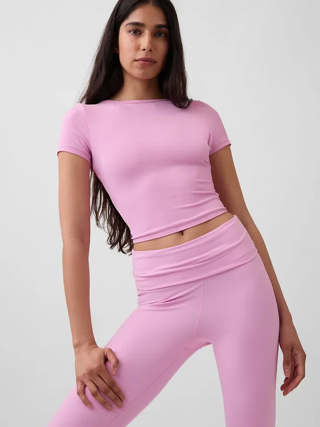 Top corto cruzado reversible GapFit Smooth