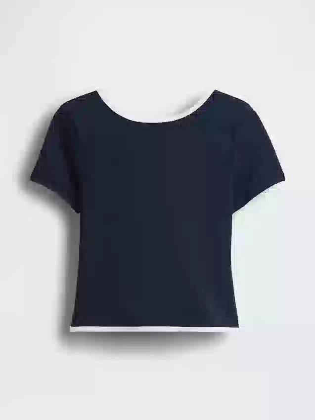 Top corto cruzado reversible GapFit Smooth