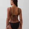 Top de bikini triangular con tiras