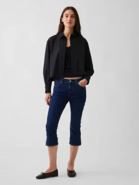 Vaqueros capri de talle bajo