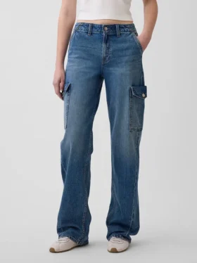 Vaqueros cargo holgados de talle bajo estilo de los 90
