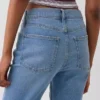 Vaqueros cortos de talle alto, estilo recto y ajustado de los 90
