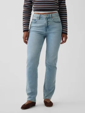 Vaqueros Curvy de talle alto, estilo delgado y recto de los años 90