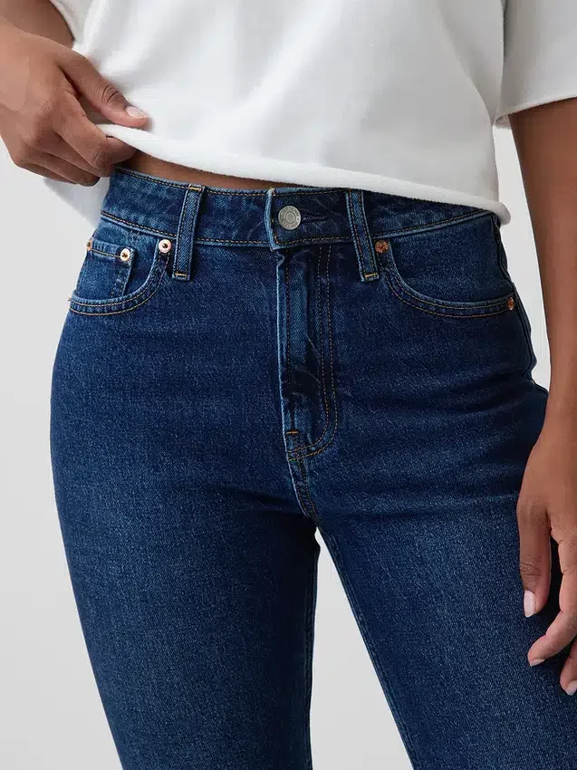 Vaqueros Curvy de talle alto, estilo delgado y recto de los años 90