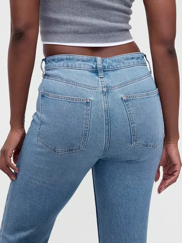 Vaqueros Curvy de talle alto, estilo delgado y recto de los años 90
