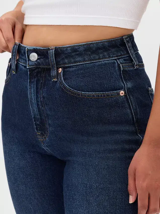 Vaqueros Curvy de talle alto, estilo delgado y recto de los años 90