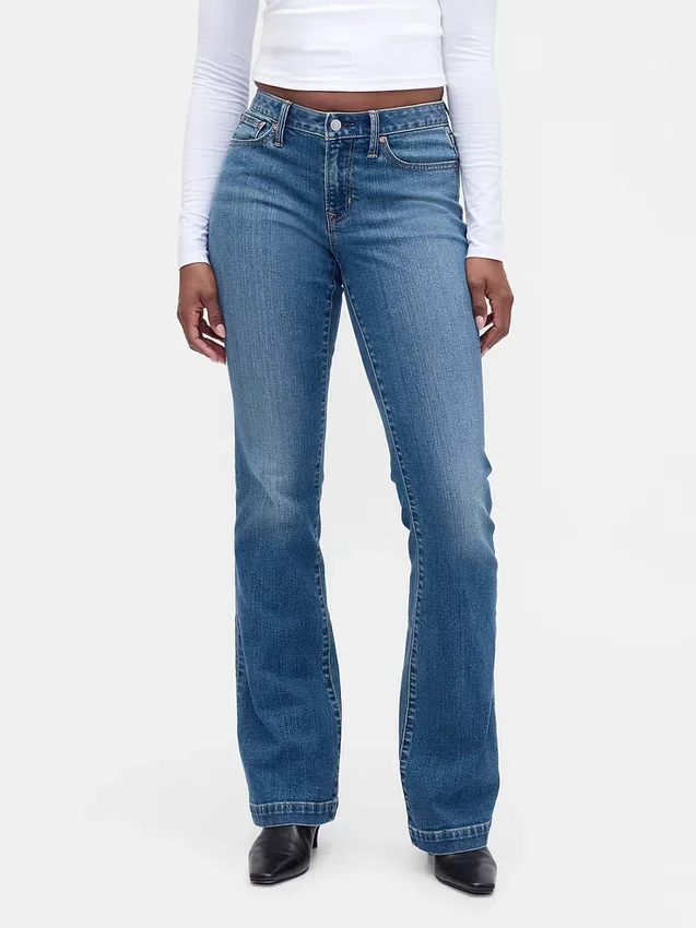 Vaqueros Curvy de talle bajo, largos y ajustados