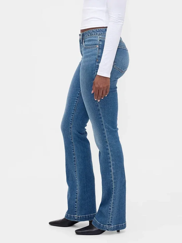 Vaqueros Curvy de talle bajo, largos y ajustados