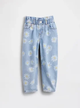 Vaqueros de mezclilla Daisy Horseshoe para bebés y niños pequeños