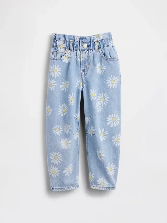 Vaqueros de mezclilla Daisy Horseshoe para bebés y niños pequeños