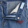 Vaqueros de mezclilla holgados de talle bajo con bordados para niños