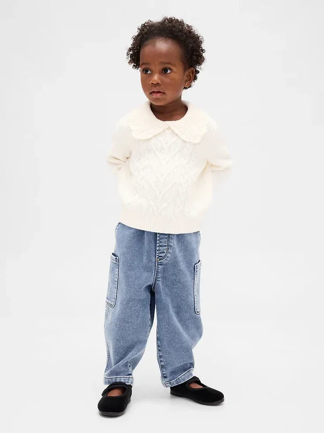 Vaqueros de punto para bebés y niños