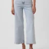 Vaqueros de talle alto, corte ancho y largo hasta el tobillo