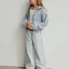 Vaqueros de talle alto, corte ancho y largo hasta el tobillo para niños