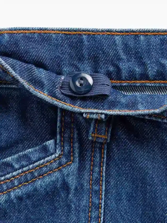 Vaqueros de talle alto, corte ancho y largo hasta el tobillo para niños