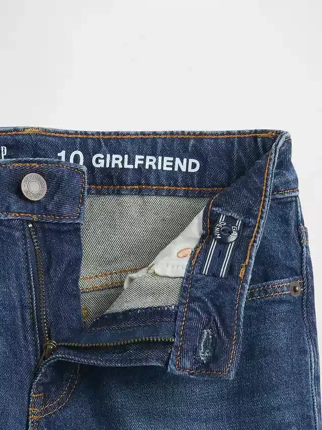Vaqueros de talle medio estilo «girlfriend» para niñas