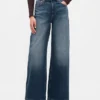 Vaqueros de tiro alto, paso amplio y pierna ancha