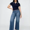 Vaqueros de tiro extra alto y pierna ancha