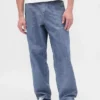 Vaqueros holgados de chambray de peso pesado