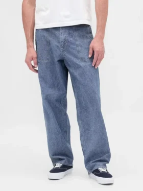 Vaqueros holgados de chambray de peso pesado