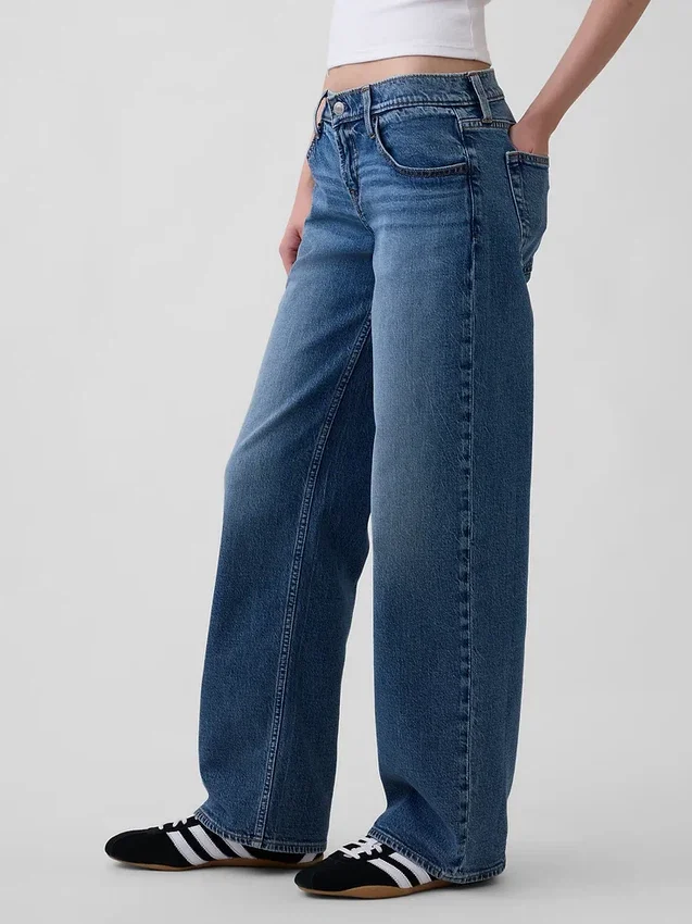 Vaqueros holgados de talle extra bajo estilo de los 90