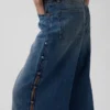 Vaqueros holgados ultrasuaves con tachuelas y talle medio