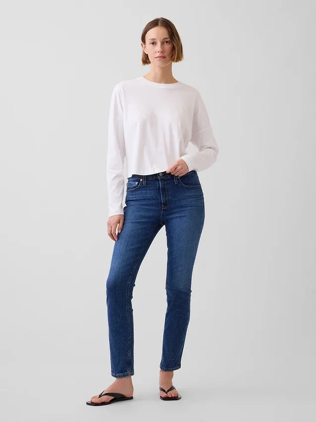 Vaqueros slim vintage de talle medio