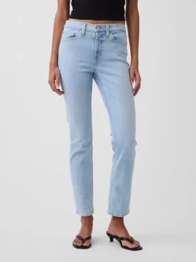 Vaqueros slim vintage de talle medio