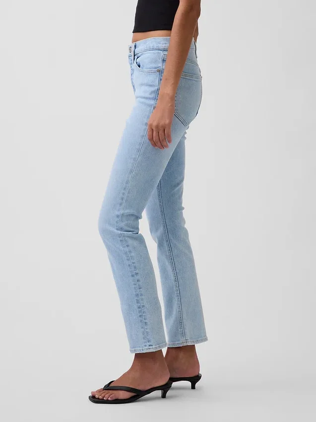 Vaqueros slim vintage de talle medio