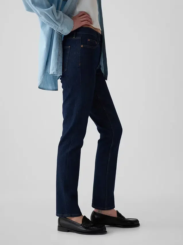 Vaqueros slim vintage de talle medio