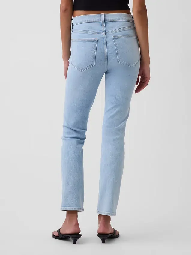 Vaqueros slim vintage de talle medio