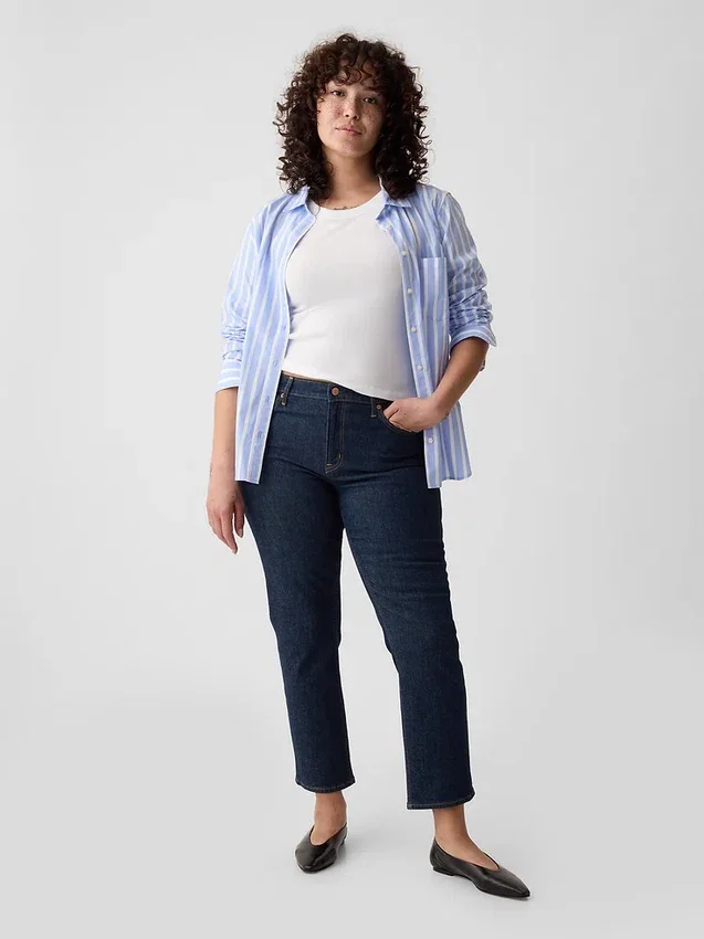 Vaqueros slim vintage de talle medio