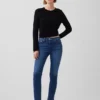 Vaqueros slim vintage de talle medio