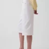 Vaqueros tipo culotte de mezclilla de talle alto