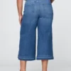 Vaqueros tipo culotte de mezclilla de talle alto